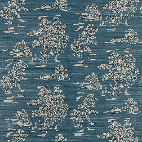Katsura Embroidered Toile/Peacock by Scalamandre Wallpaper Scalamandre Wallpaper Katsura Embroidered Toile/PeacockWallpaper INDIA </p><p>Repeat: H: 15.5", V: 31.5" 31.5" - Fabric Carolina -