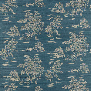 Katsura Embroidered Toile/Peacock Sc 0004Wp88445 by Scalamandre
 Wallpaper