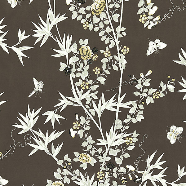 Jardin De Chine/Espresso 16608-005 by Scalamandre Fabric LA BOHEME 100% COTTON UNITED KINGDOM MEDIUM DUTY Horizontal: 46" and Vertical: 27" 54" - Fabric Carolina -