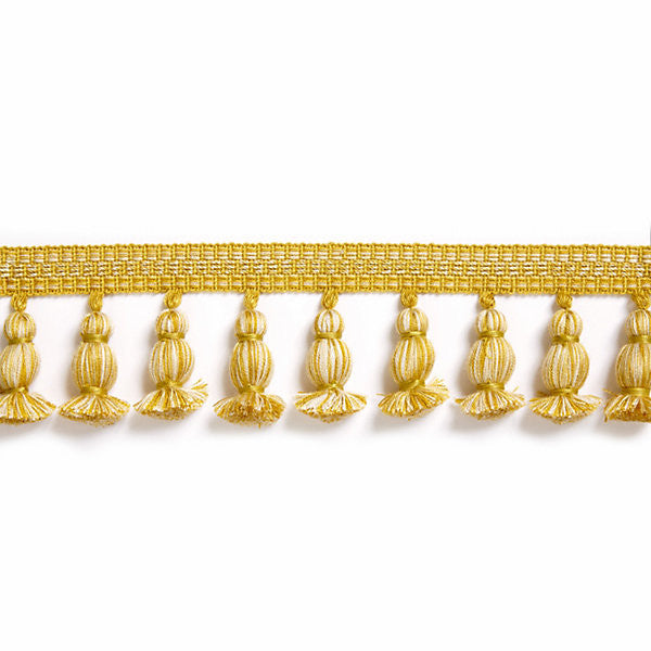 Halsey Onion Fringe/Brass Ft1499-005 by Scalamandre Trim Trim HAMPTONS TRIMMINGS STOCKED AT 57% ACRYLIC;38% VISCOSE;5% POLYESTER CHINA LIGHT DUTY Horizontal: and Vertical: 3" - Fabric Carolina -