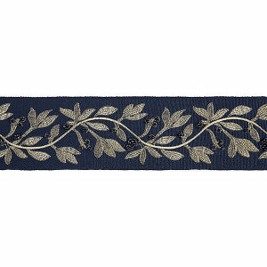 Laurel Embroidered Tape/Indigo Sc 0005T3292 by Scalamandre
 Trim