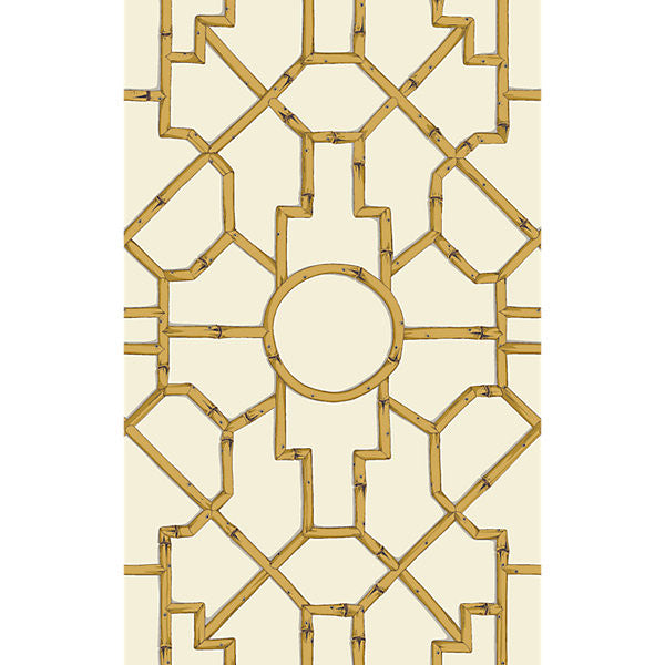 Baldwin Bamboo/Rattan & Brown On Off-White WP81630-005 by Scalamandre Wallpaper USA Horizontal: 55.5" and Vertical: 27" 27" - Fabric Carolina -