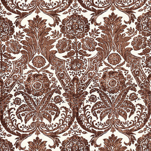 Luciana Damask Print/Espresso Sc 0005Wp88354 by Scalamandre
 Wallpaper