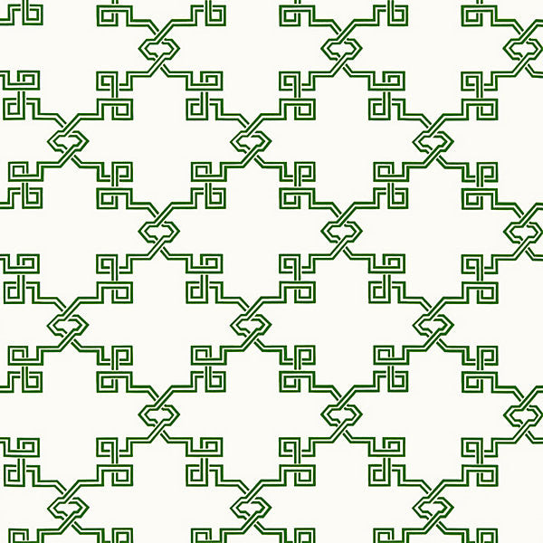 Suzhou Lattice/Jade WP88373-006 by Scalamandre Wallpaper USA Horizontal: 9.125" and Vertical: 27.5" - Fabric Carolina -