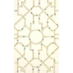 Baldwin Bamboo/Linen & Blue On Ecru Sc 0007Wp81630 by Scalamandre
 Wallpaper