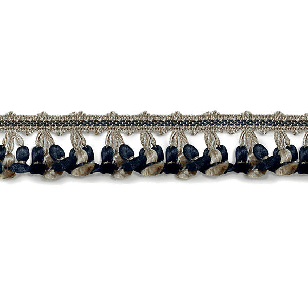 Newport Tassel Fringe/Taupe, Black & Grey FT1103-008 by Scalamandre Trim Trim BOTANICA 100% SILK CHINA LIGHT DUTY Horizontal: and Vertical: 2" - Fabric Carolina -