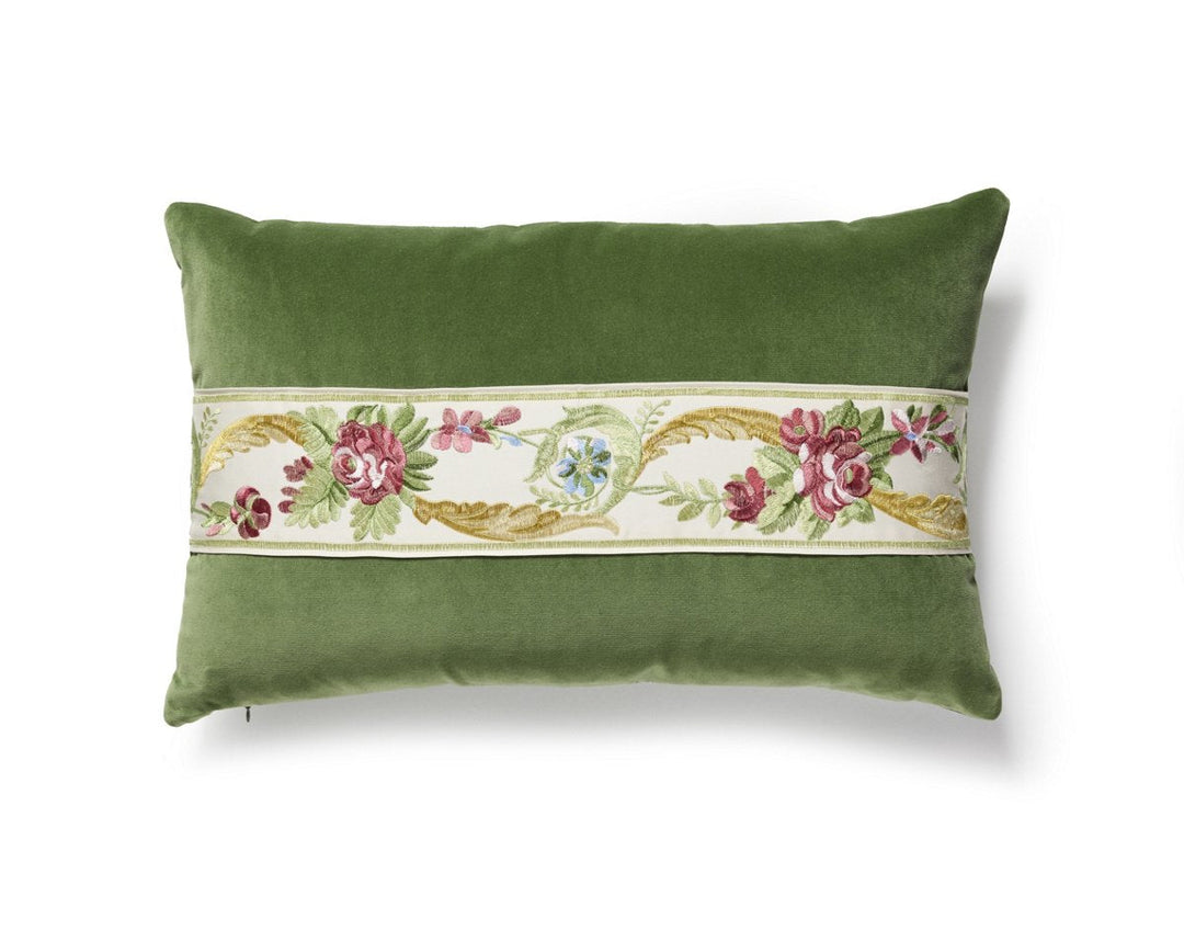Reine/Linley Pillow 22 X 14 - Multi Bloom / Seamist SCLBDTT33424425 by Scalamandre Designer Pillow