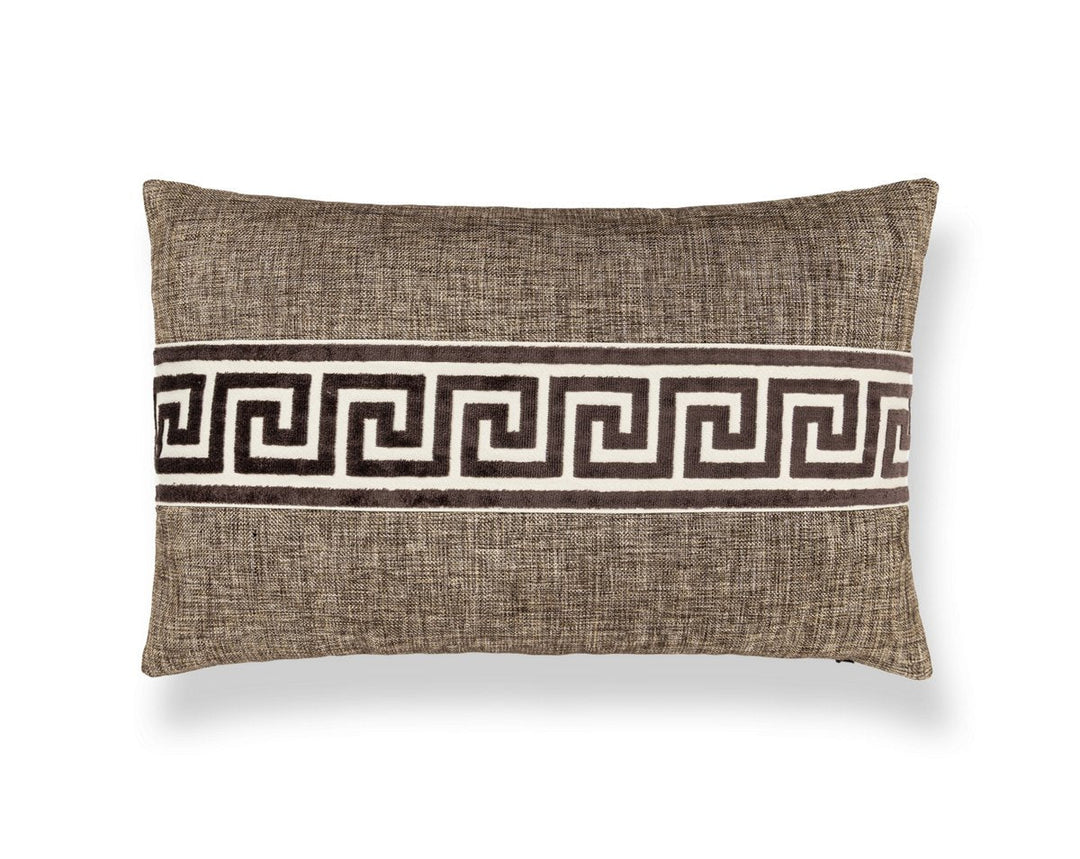 Greek Key Pillow 22 X 14 - Umber SCLBDTT32796038 by Scalamandre Designer Pillow
