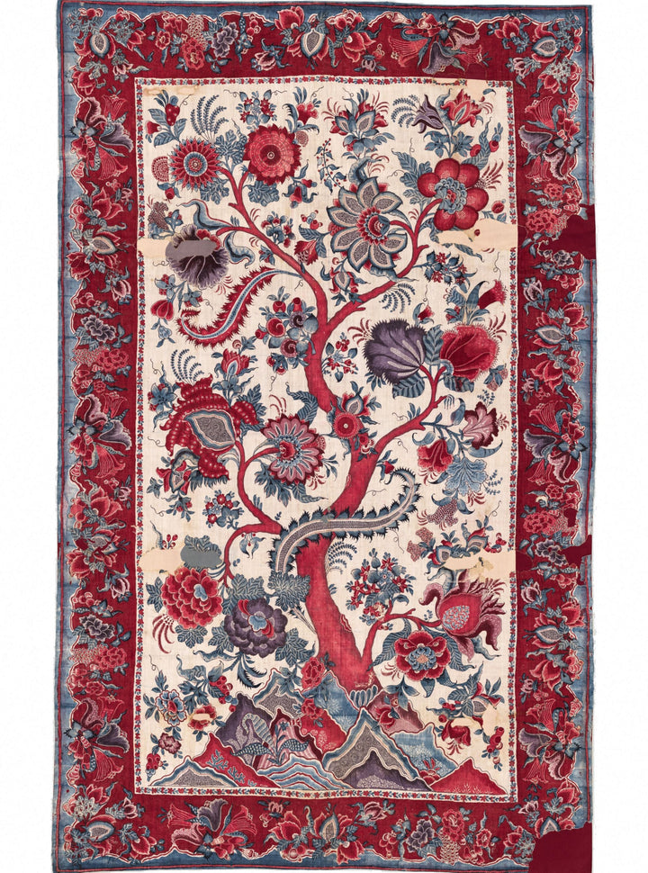 Metropolitan Palampore Mural Flower Garden SCWP885670003 by Scalamandre Designer Wallpaper