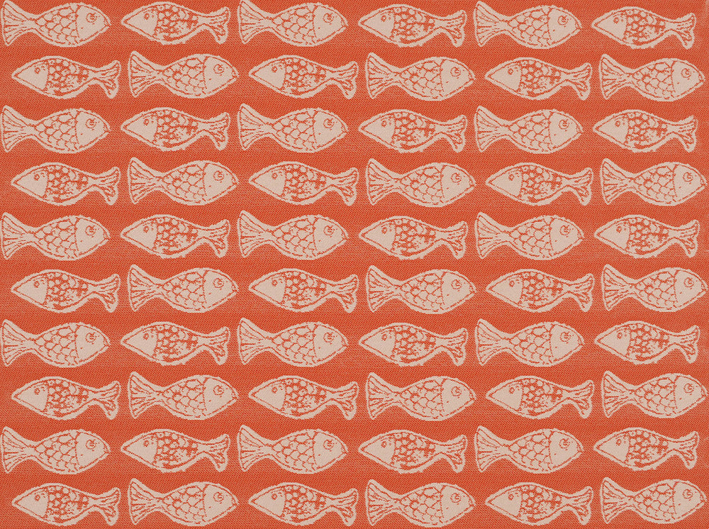 Sd-School Of Fish M Persimmon 318M by Covington Fabric 100% POLYPROPYLENE VAR 30000 Horizontal: 9.25 and Vertical: 4.125 54 - Fabric Carolina -