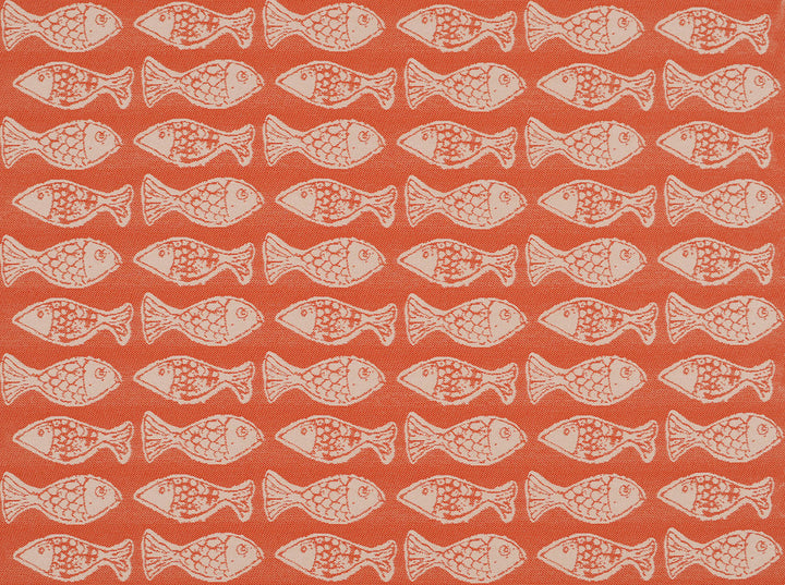 Sd-School Of Fish M Persimmon 318M by Covington Fabric 100% POLYPROPYLENE VAR 30000 Horizontal: 9.25 and Vertical: 4.125 54 - Fabric Carolina -