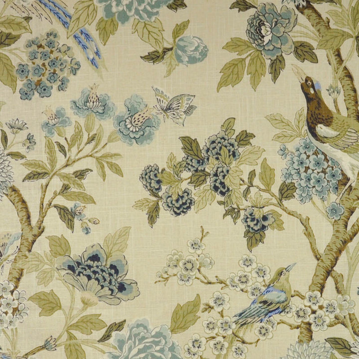 Songbird # 615 Blueheaven by Maxwell Fabric 55% LINEN 45% RAYON CHINA </p><p>Repeat: Horizontal: HALF DROP and Vertical: V-&H-27 54" - Fabric Carolina -