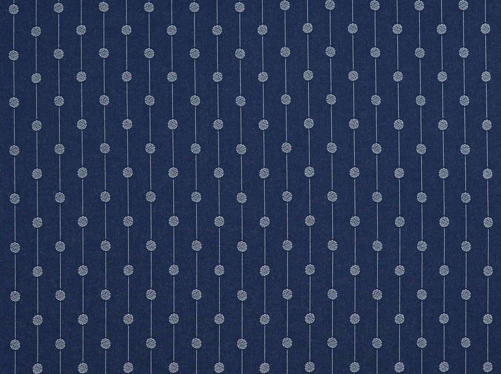 Sequence Dark Denim 557 by Covington Fabric our website for purchase 55% Cotton/45% Polyester Taiwan Roc 45000 Horizontal: 3" and Vertical: 3" 55" - Fabric Carolina -