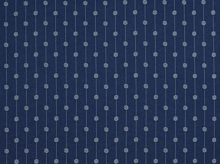 Sequence Dark Denim 557 by Covington Fabric our website for purchase 55% Cotton/45% Polyester Taiwan Roc 45000 Horizontal: 3" and Vertical: 3" 55" - Fabric Carolina -