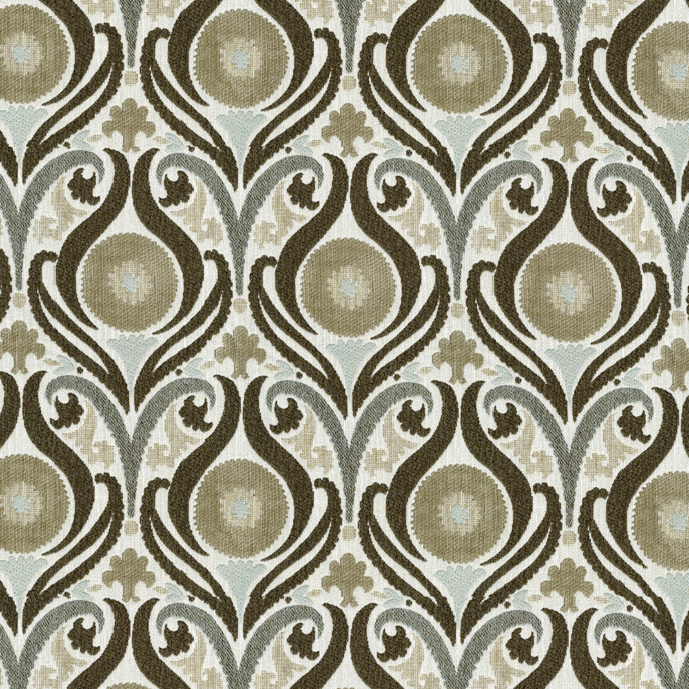 Captivate 31 Feather by ABBEYSHEA Designer Fabric 100% Polyester China </p><p>Repeat: Horizontal: 6.8" (17.2 cm) Up the Roll and Vertical: 13.5" (34.3 cm) Across the Roll 54" (137 cm) - Swanky Fabrics -