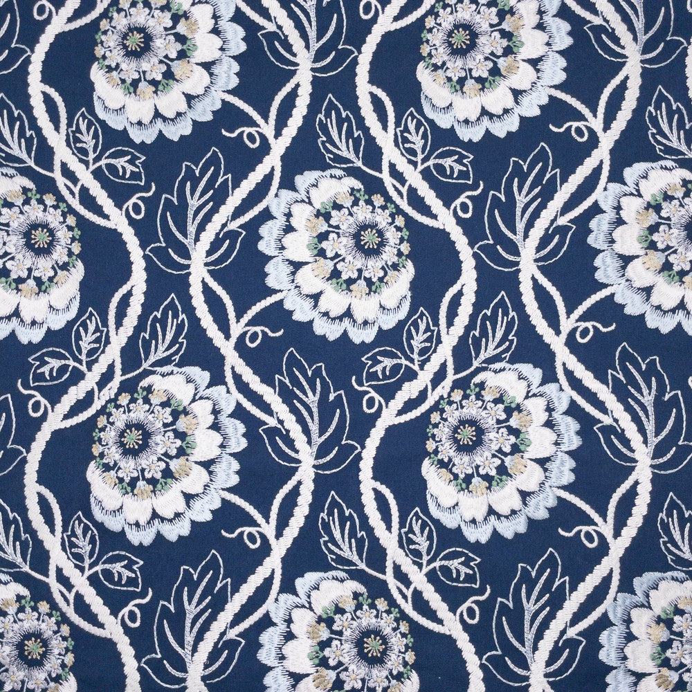 Seymour 1 Baltic by Stout Fabric Stout Fabric Seymour 1 BalticFabric COMFORTABLE LIVING HAZE/NAVY 100%COT %VEMB INDIA </p><p>Repeat: H: 10.125, V: 12.500 51 in - Fabric Carolina -