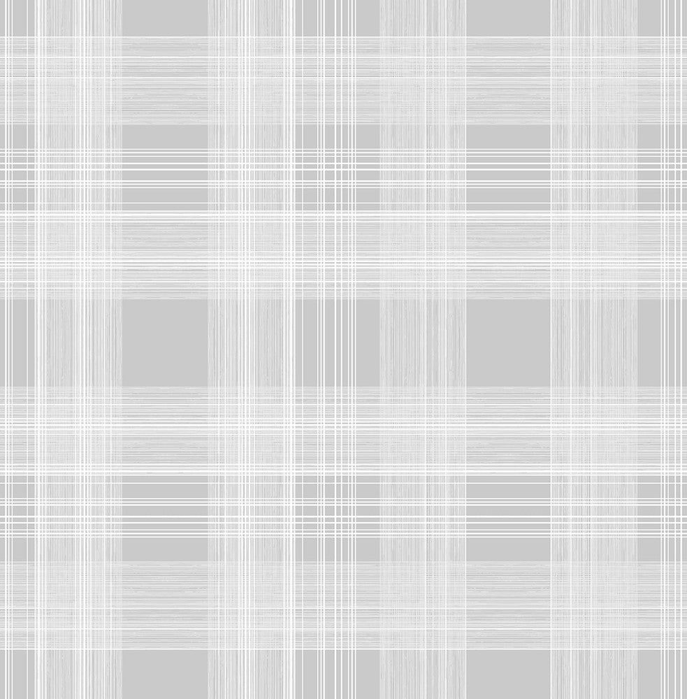 Rad Plaid Harbor Grey by Seabrook Wallpaper Stacy Garcia Peel and Stick United States 30.75 20.87" 20.5" - Fabric Carolina -