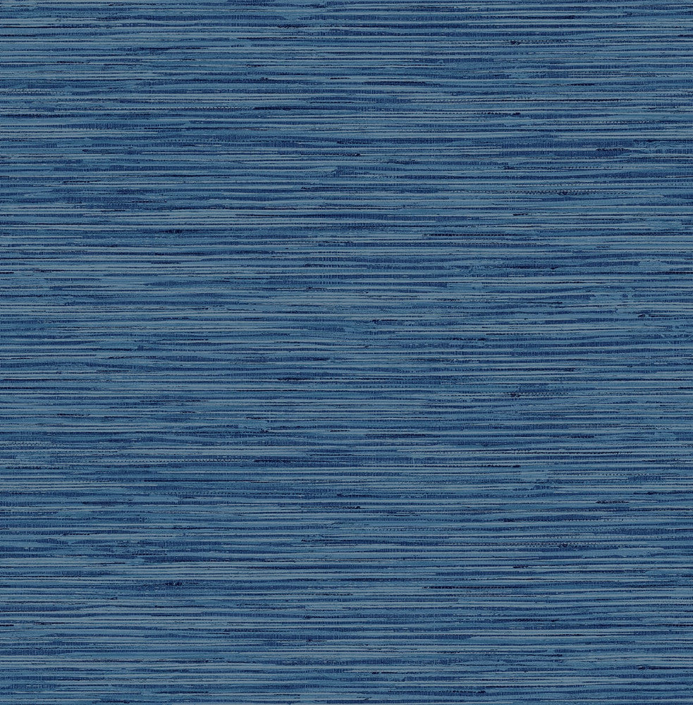Grasscloth Marine Blue by Seabrook Wallpaper Stacy Garcia Peel and Stick United States 30.75 0" 20.5" - Fabric Carolina -