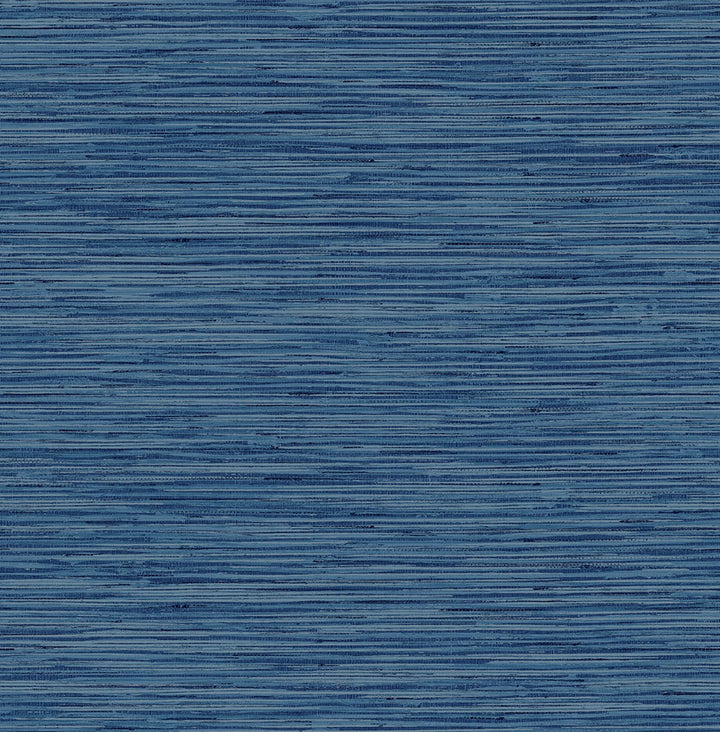 Grasscloth Marine Blue by Seabrook Wallpaper Stacy Garcia Peel and Stick United States 30.75 0" 20.5" - Fabric Carolina -