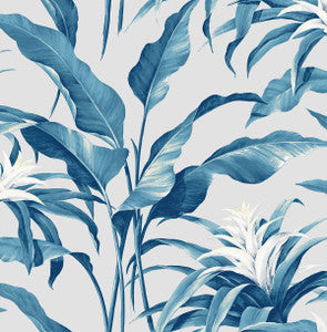 Palma Blue Lagoon & Grey by Seabrook Wallpaper