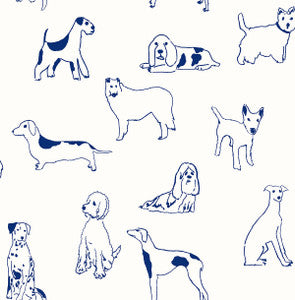 Best in Show Indigo by Seabrook Wallpaper