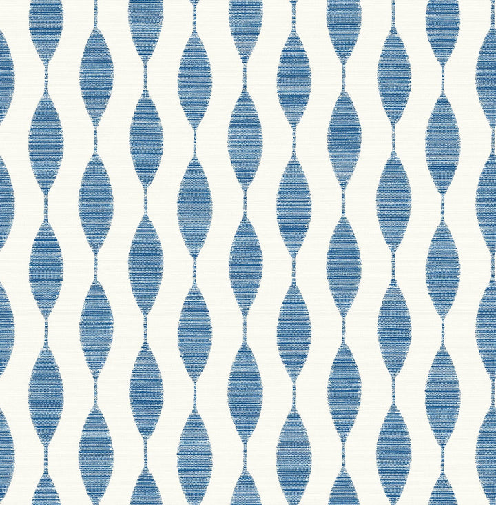Ditto French Blue by Seabrook Wallpaper Stacy Garcia Peel and Stick United States 30.75 5.22" 20.5" - Fabric Carolina -