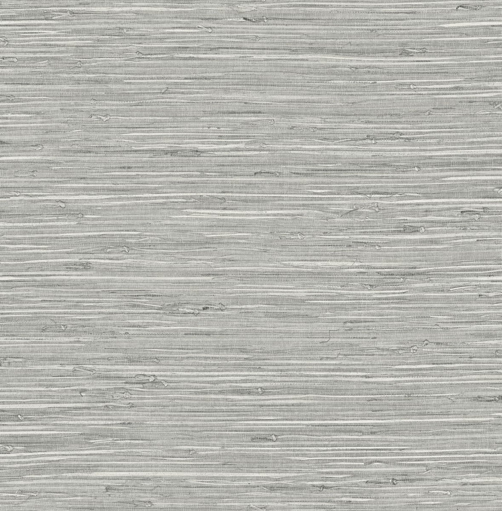 Saybrook Faux Rushcloth Cove Grey & Metallic Silver by Seabrook Wallpaper Stacy Garcia Peel and Stick United States 30.75 20.87" 20.5" - Fabric Carolina -