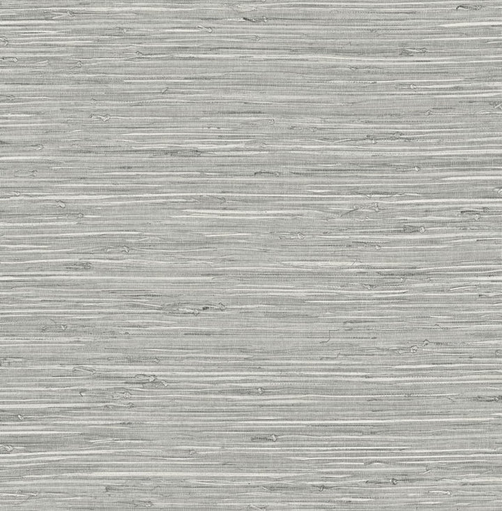 Saybrook Faux Rushcloth Cove Grey & Metallic Silver by Seabrook Wallpaper Stacy Garcia Peel and Stick United States 30.75 20.87" 20.5" - Fabric Carolina -