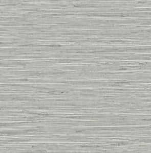 Saybrook Faux Rushcloth Cove Grey & Metallic Silver by Seabrook Wallpaper