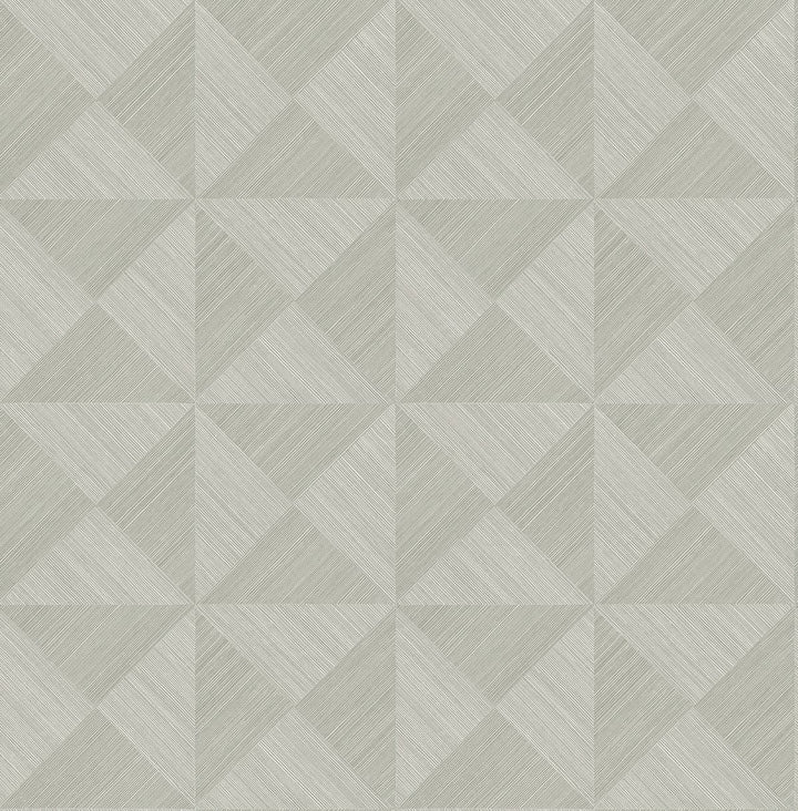 Geo Inlay Lunar Grey by Seabrook Wallpaper Stacy Garcia Peel and Stick United States 30.75 10.43" 20.5" - Fabric Carolina -
