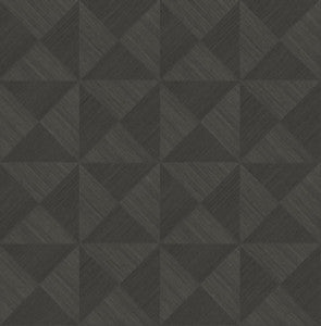 Geo Inlay Charcoal by Seabrook Wallpaper
