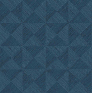 Geo Inlay Denim Blue by Seabrook Wallpaper