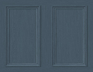 Faux Wood Panel Denim Blue by Seabrook Wallpaper