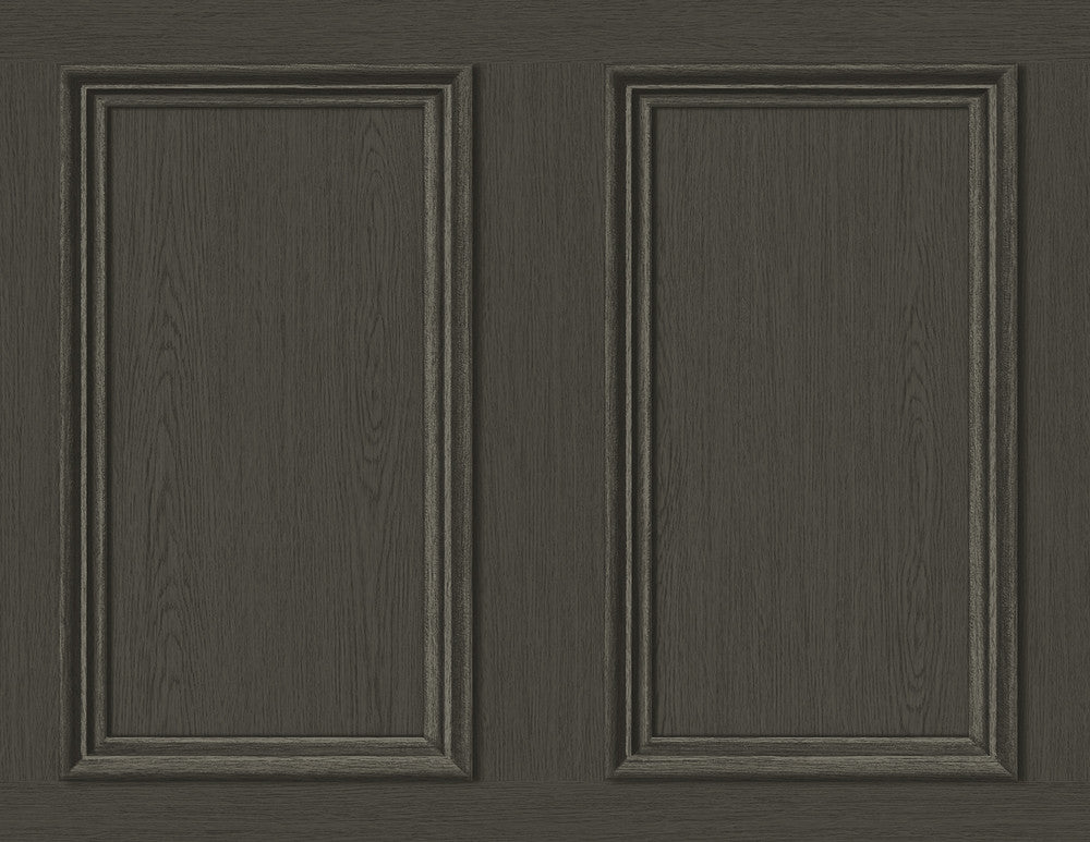 Faux Wood Panel Charcoal by Seabrook Wallpaper Stacy Garcia Peel and Stick United States 40.5 20.87" 27" - Fabric Carolina -