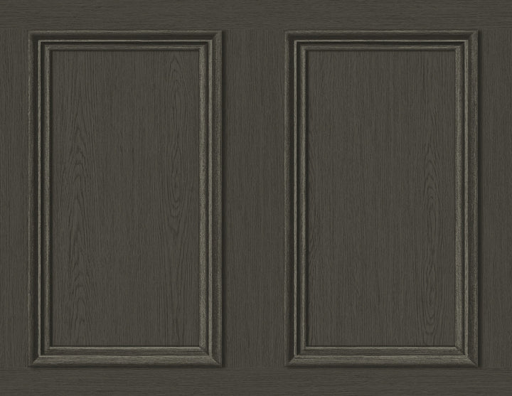 Faux Wood Panel Charcoal by Seabrook Wallpaper Stacy Garcia Peel and Stick United States 40.5 20.87" 27" - Fabric Carolina -
