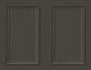 Faux Wood Panel Charcoal by Seabrook Wallpaper