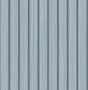 Faux Wooden Slats Blue Skies by Seabrook Wallpaper