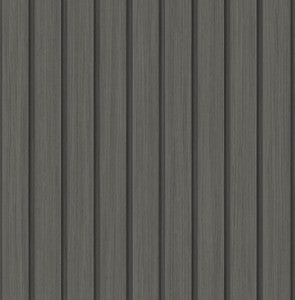Faux Wooden Slats Charcoal by Seabrook Wallpaper