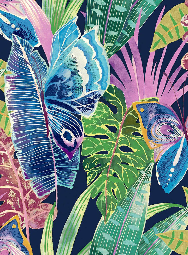 Mariposa Azurite by Seabrook Wallpaper Stacy Garcia Peel and Stick United States 30.75 27.5" 20.5" - Fabric Carolina -
