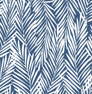 Mod Palm Coastal Blue by Seabrook Wallpaper