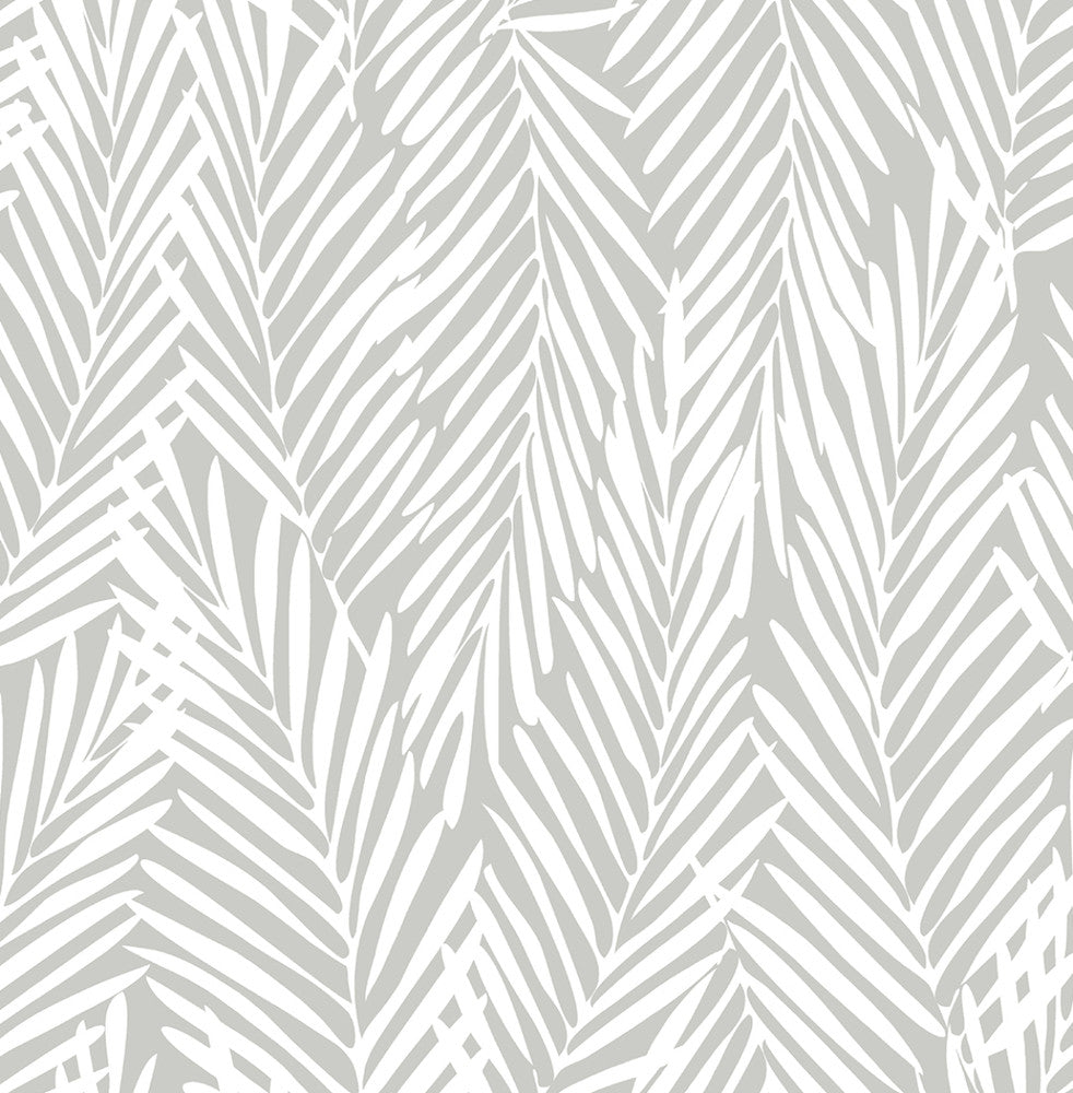 Mod Palm Harbor Grey by Seabrook Wallpaper Stacy Garcia Peel and Stick United States 30.75 20.87" 20.5" - Fabric Carolina -