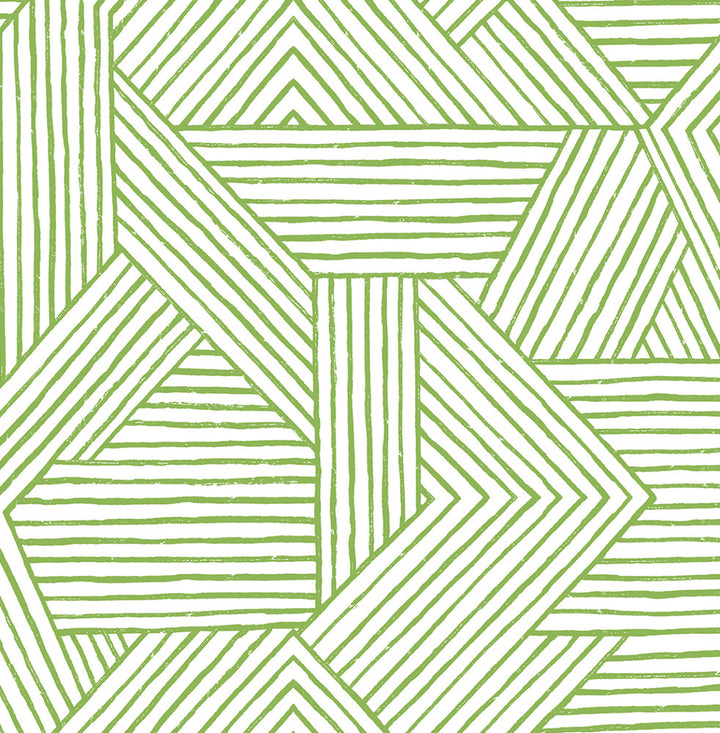 Etched Geometric Spring Green by Seabrook Wallpaper Stacy Garcia Peel and Stick United States 30.75 20.87" 20.5" - Fabric Carolina -