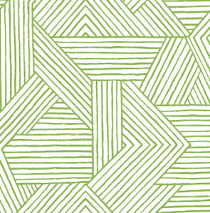 Etched Geometric Spring Green by Seabrook Wallpaper