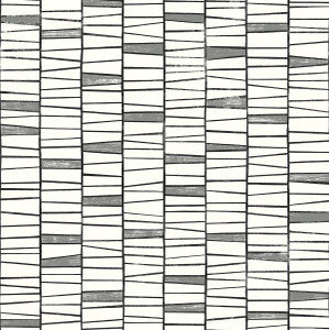 Organic Stripe Monochrome by Seabrook Wallpaper