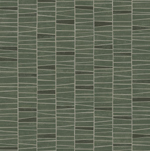 Organic Stripe Green by Seabrook Wallpaper