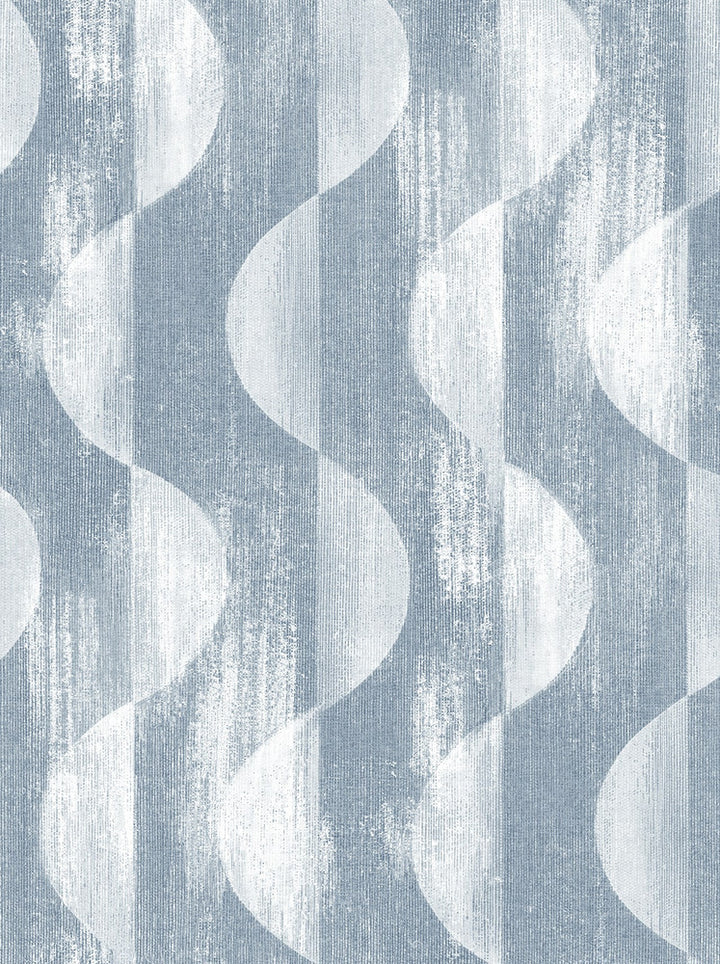 Half Circles Blue by Seabrook Wallpaper Stacy Garcia Peel and Stick United States 30.75 27.8" 20.5" - Fabric Carolina -