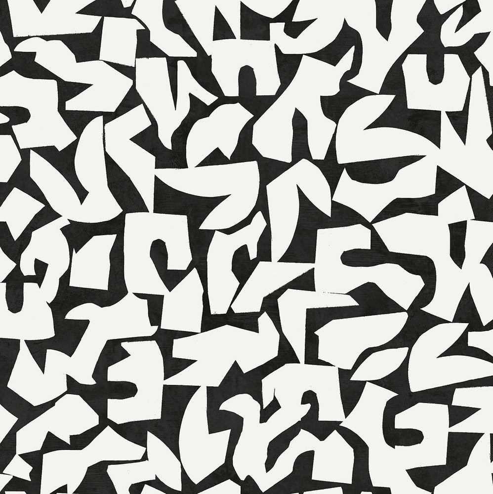 Graphic Geo Black by Seabrook Wallpaper Stacy Garcia Peel and Stick United States 30.75 20.87" 20.5" - Fabric Carolina -