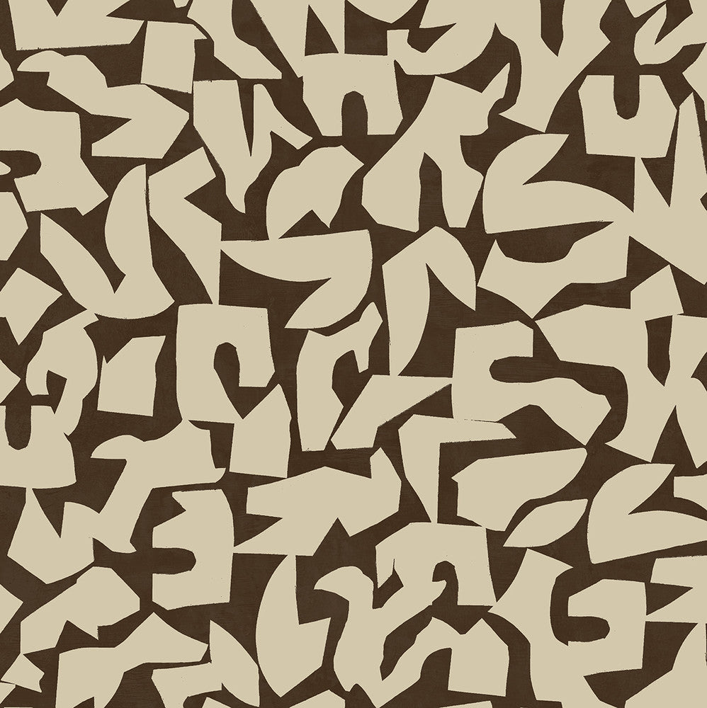 Graphic Geo Brown by Seabrook Wallpaper Stacy Garcia Peel and Stick United States 30.75 20.87" 20.5" - Fabric Carolina -