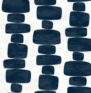 Stripe Block Blue by Seabrook Wallpaper