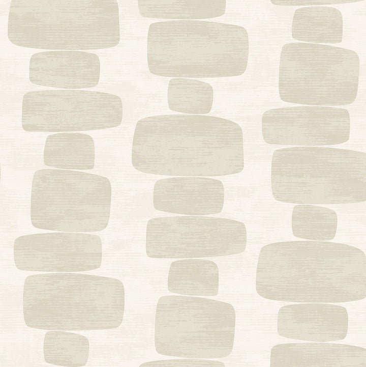 Stripe Block Beige by Seabrook Wallpaper Stacy Garcia Peel and Stick United States 30.75 20.87" 20.5" - Fabric Carolina -